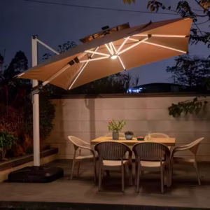 Heavy-Duty Umbrella With Solar Light