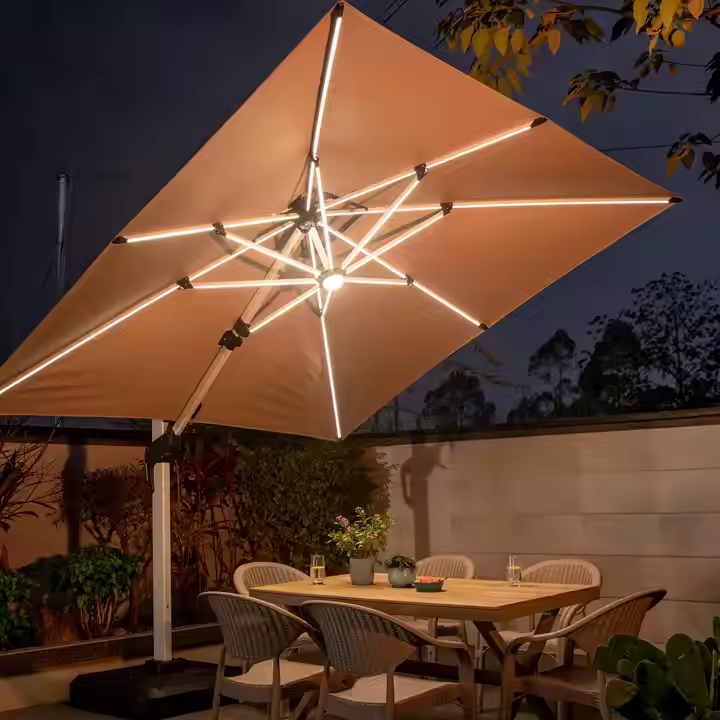 Heavy-Duty Umbrella With Solar Light - Image 5