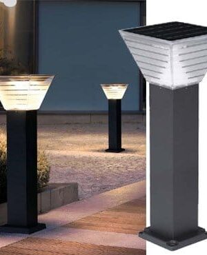 Square Bollard Solar Light